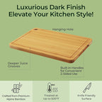 Keechee 4-Pcs Natural Wood Cutting Board Set Kitchen Tools - Image 4