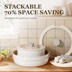 KIKCOIN Nonstick Pots and Pans Set, 20 Pack Cookware Set - Image 7