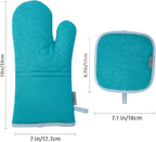 4Pcs Oven Mitts and Pot Holders Set, 572F Heat Resistant Oven Glove, Soft - Image 6