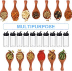 Zhehao 24 Pieces Plastic Spice Containers Plastic Spice Bottles Clear Reusable - Image 3