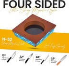 Rolling Knife Sharpener Kit – Magnetic 4-Angle Base, 3.86 Inches Longer Wooden - Image 2