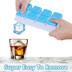 Large Ice Cube Trays with Lid, Jrisbo 2 Pack Stackable Silicone Ice Cube Molds - Image 5