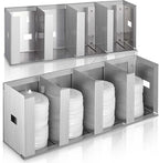 Hicarer 4 Compartments Stainless Steel Cup Dispenser by Hicarer