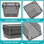 StorMiracle 23 PCS Clear Plastic Drawer Organizers Set, 4 Size Desk Drawer - Image 3