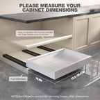 Seinloes 2 Pack Pull Out Cabinet Organizer 19" Deep, Full Extension 3 Slide - Image 6