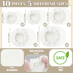 Patelai 10 Pcs Bowl Covers Reusable in 5 Size Stretch Cloth Fabric Elastic Food - Image 4
