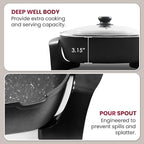 Elite Gourmet EG6201 Extra Deep 12"x12"x3.2" Scratch Resistant Dishwasher Safe - Image 5