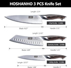 HOSHANHO 3 Pieces Knife Set, Professional Japanese High Carbon Stainless Steel - Image 2