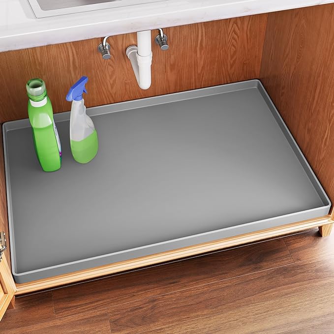 FLATO Waterproof Under Sink Mat 31" x 19" Shelf Liner by Unknown