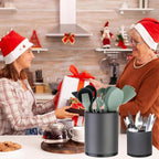 LIBODOUR Kitchen Utensil Holder Extra Large Rotating - Image 2
