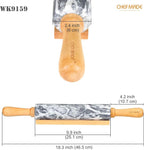 CHEFMADE 18-Inch Marble Rolling Pin - Image 2