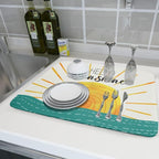Summer Seaside Sunset over Sea Dish Drying Mat - Image 6