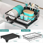 MERRYBOX Dish Racks for Kitchen Counter, 2025 Upgrade Large Sink Dish Drying - Image 2