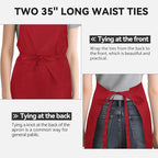 NLUS 2 Pack Kitchen Aprons - Image 5