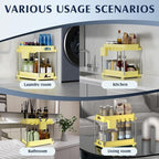 VERIFOST 2 Pack Under Sink Organizers and Storage, Height Adjustable Bathroom - Image 9