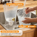 1.6 Gallon Drink Dispenser for Parties, 2 Pack Plastic Beverage Container - Image 6
