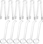 12 Pieces Plastic Serving Utensils Set Including 6 Pcs 1 oz Small Ladle and 6 by Domensi