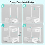 Petiza Under Sink Organizer Adjustable Height 2 Tier Bathroom Organizer Pull - Image 9