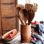 Teak Wooden Kitchen Utensil Set - Image 3