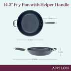 Anolon Advanced Home Hard Anodized Nonstick Frying Pan, 14.5 Inch – Large - Image 2