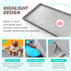 SIKADEER Under Sink Mat Waterproof 34" x 19", Silicone Mat Kitchen Drawer Shelf - Image 4