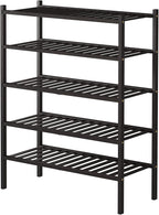 ROMGUAR CRAFT 5 Tier Bamboo Shoe Rack - Image 7