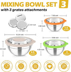 TeamFar Mixing Bowls, For Kitchen Mixing/Baking/Storing/Prepping, Visible & - Image 2