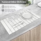 Large Stone Dish Drying Mats for Kitchen Counter, Fast Drying Collapsible Dish - Image 3