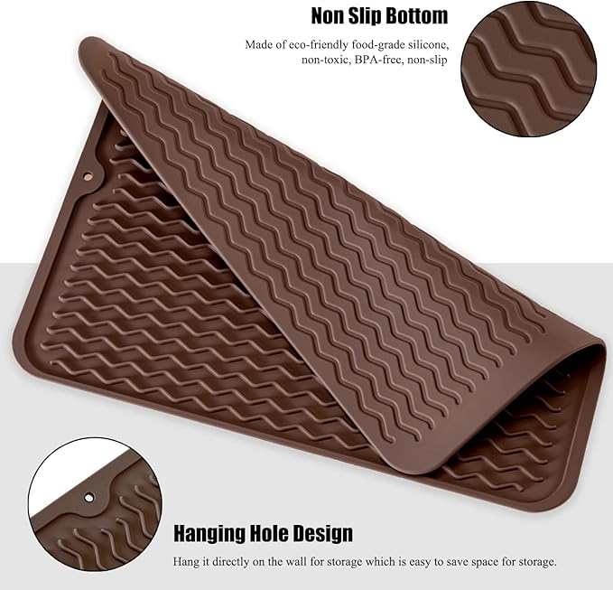 Large 17" x 14" Silicone Dish Drying Mat - Image 4