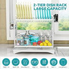Simple Trending Dish Drying Rack, 2-Tier Dish Rack - Image 3