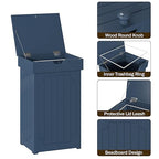 Function Home Trash Can Cabinet, 13 Gallon Kitchen Garbage Can, Wood Recycling - Image 8