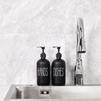 COHOSEGE Glass Soap Dispenser Set 2 Pack, Contains Hand and Dish Soap - Image 2