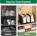 SPACEKEEPER Shelf Divider for Closet, Adjustable Purse Organizers Handbag - Image 5