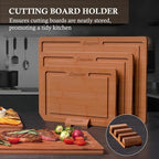 Empune Bamboo Cutting Board Set, Wood Cutting Boards - Image 5