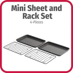 GoodCook Set of 2 Nonstick Steel 9" x 6" Toaster Oven Mini Baking Sheets - Image 2