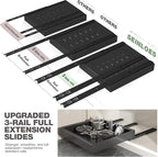 Seinloes 2 Pack Pull Out Cabinet Organizer 22" Deep, Full Extension 3 Slide - Image 2