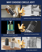CIRCLE JOY Gravity Electric Salt and Pepper Grinder Set, Battery Powered - Image 5