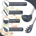 TeamFar Silicone Kitchen Utensils, Non-Toxic & Heat-Proof, Dishwasher Safe - Image 3