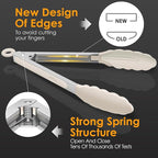 HOTEC Premium Stainless Steel Locking Kitchen Tongs - Image 6