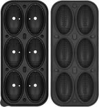 Silicone Large Ice Cube Tray, 6 Big Football Ice Cube Trays - Image 3