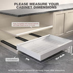 Seinloes 1 Pack Pull Out Cabinet Organizer 21" Deep, Full Extension 3 Slide - Image 6
