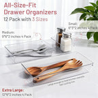 12 Pack Large Drawer Organizer Bins - Image 2