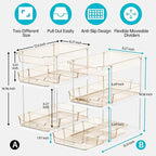 Delamu 2 Pack 3-Tier Bathroom Under Sink Organizers and Storage, Pull Out Clear - Image 2