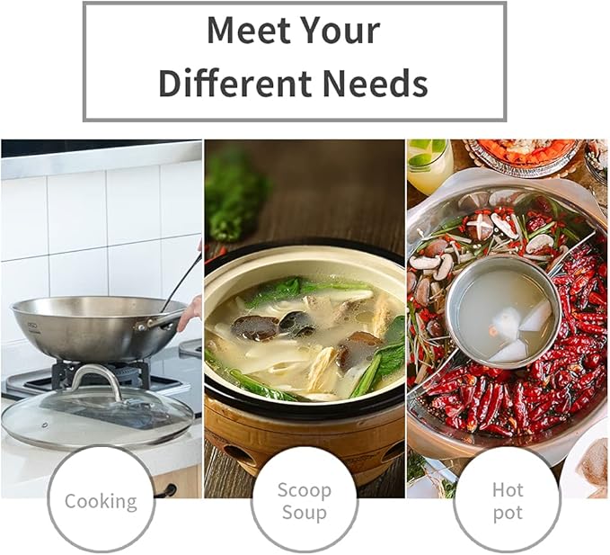 Newness Soup Ladle, Durable 304 Stainless Steel Soup Spoon - Image 7