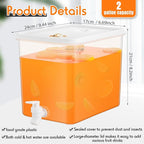 Domensi 8 Pack 2 Gallon Drink Dispenser - Image 2