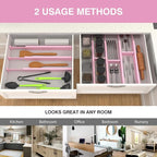 ANTOWIN Expandable Bamboo Drawer Dividers Organizers, Drawer Separators Splitter - Image 6