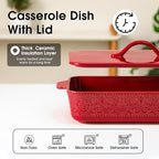 Casserole Dish with Lid, Ceramic 9x13 Casserole Dish - Image 5