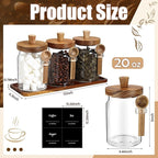 Suclain 3 Pcs Glass Coffee Container - Image 2