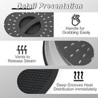 4 in 1, WENWELL 2 Microwave Splatter Cover & 2 Mat, Cooking Splash Guard - Image 4