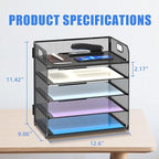 Supeasy 5 Trays Paper Organizer Letter Tray - Image 6